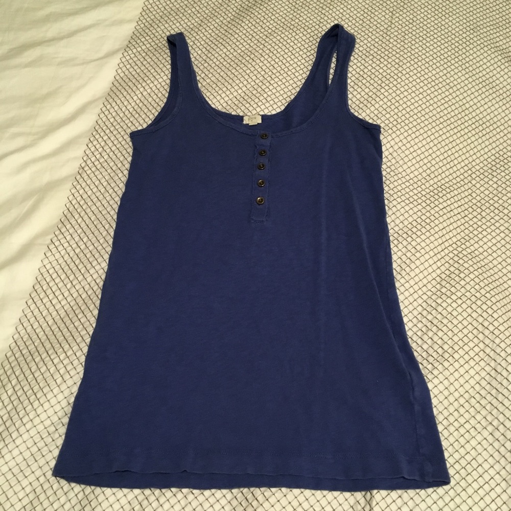 Blue J. crew scoop neck tank